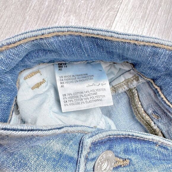 INC Women's High Waist Distressed Straight Leg Jeans 14/32 - Picture 4 of 5